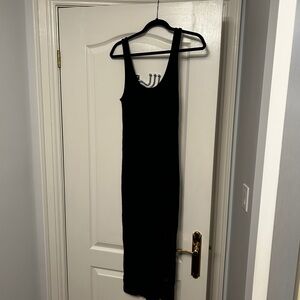 Black dress with slit